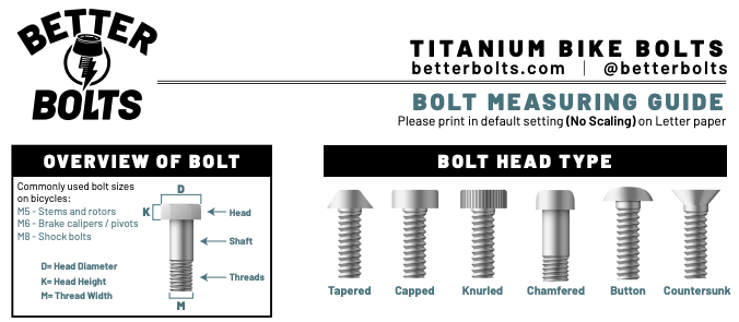 Mountain Bike Bolt Measuring Guide