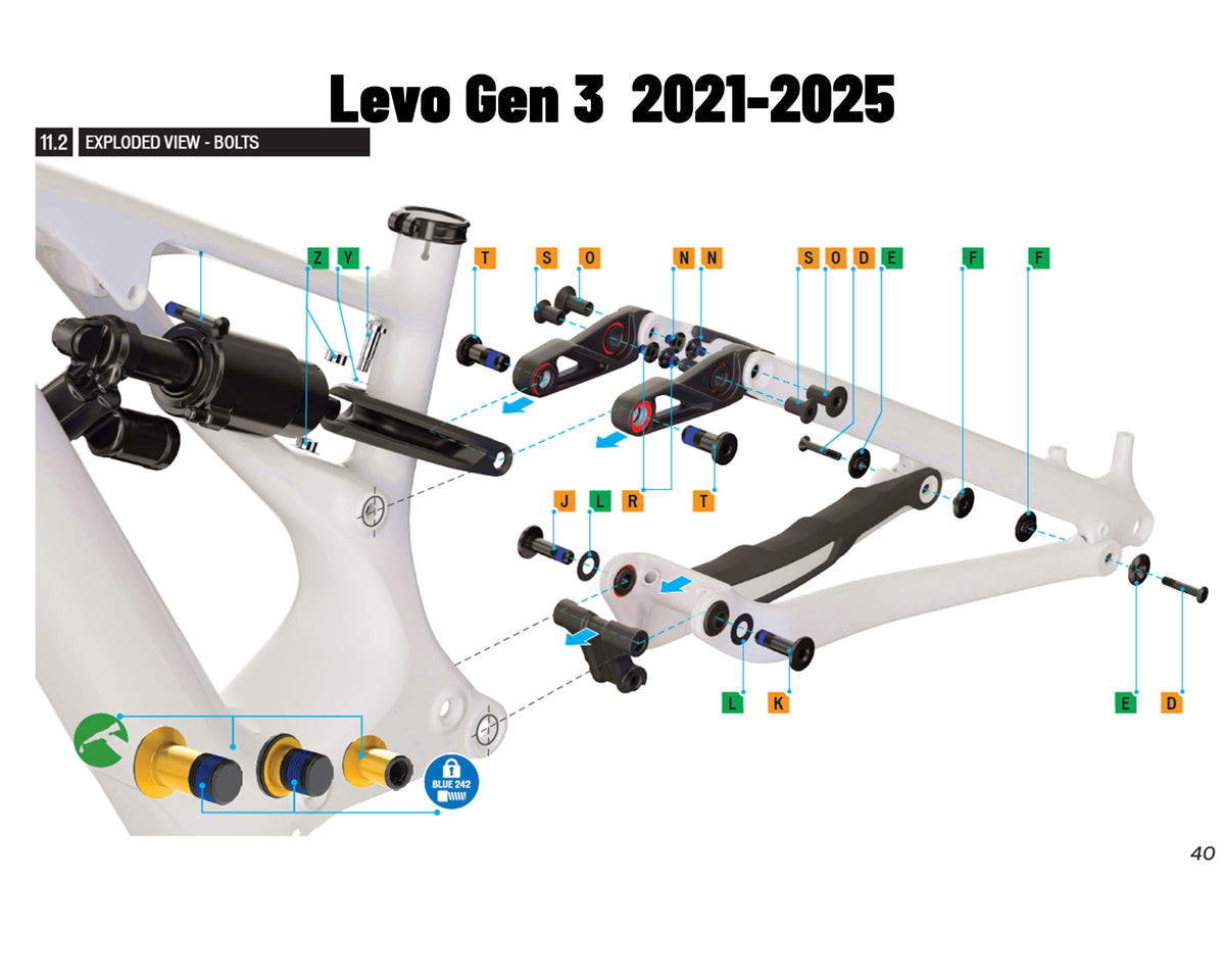 Titanium Specialized Levo 3 &amp; Stumpjumper 14 Spare Parts