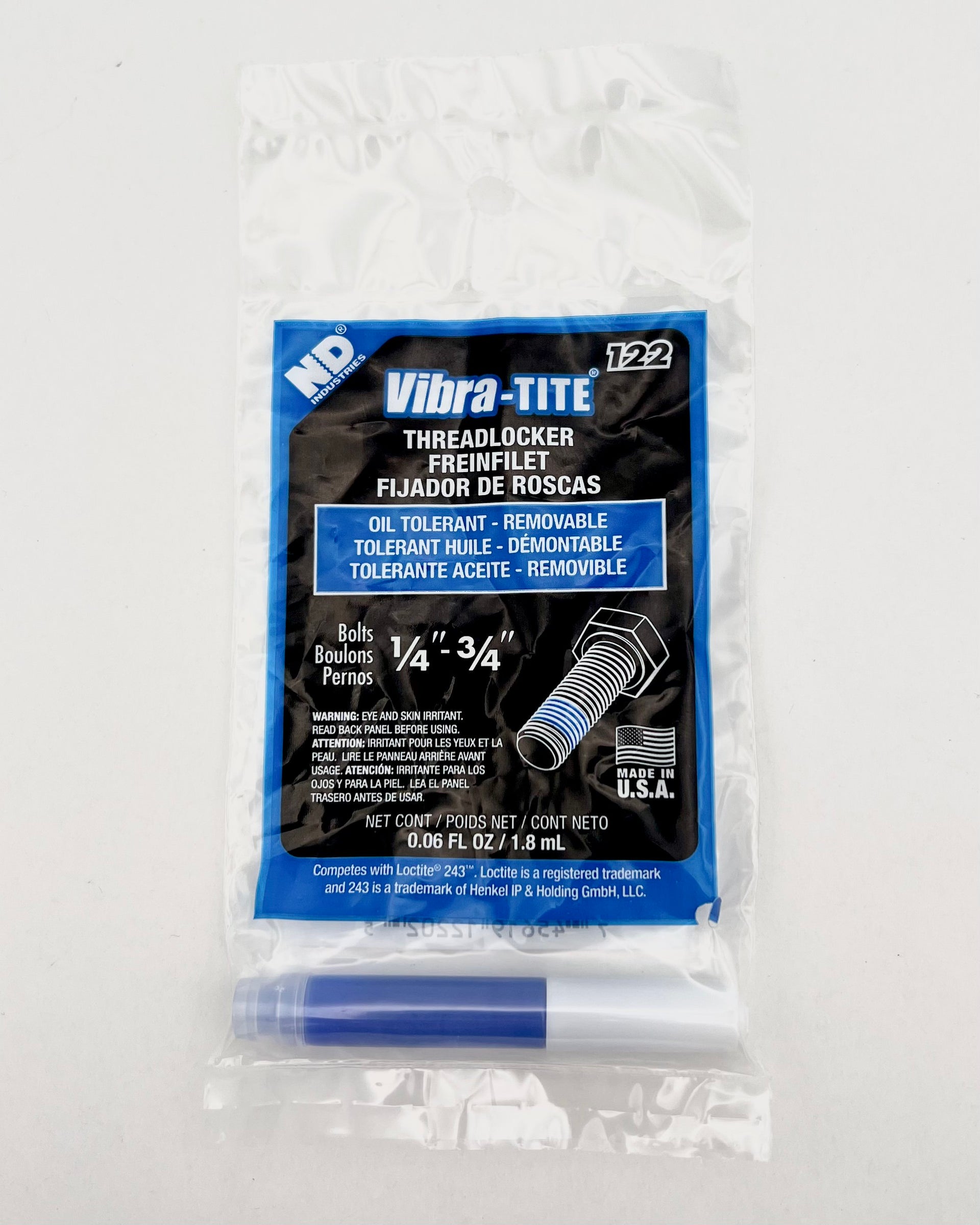 Vibra-TITE 122 Threadlocker Better Bolts Vibra-TITE 122 Threadlocker Better Bolts